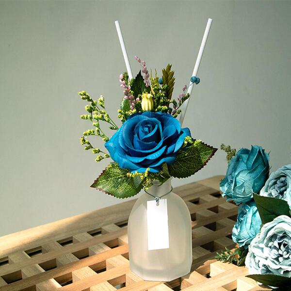 블루 장미 플라워 꽃 인테리어 디퓨저 생일 집들이 선물 500ml 대용량 실내방향제